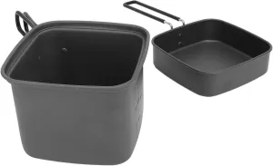 Hanging Pot Pan,camping Cookware Mess Kit Kettle Camping Cooking Set Camping Pot and Pan Set with Mini Camping Stove Spork and Carry Mesh Bag Cooking Gear for Outdoor Hiking Picnic