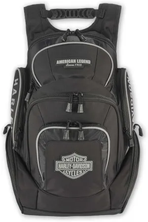 Harley-Davidson Rugged High-Density Polyester 'Legend' Backpack - Black