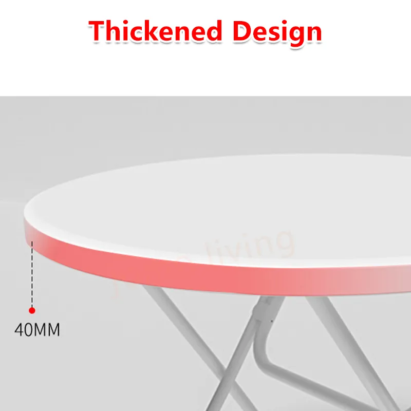 HDPE Foldable Round Table Folding Table Outdoor Indoor Portable Table Camping Picnic Table