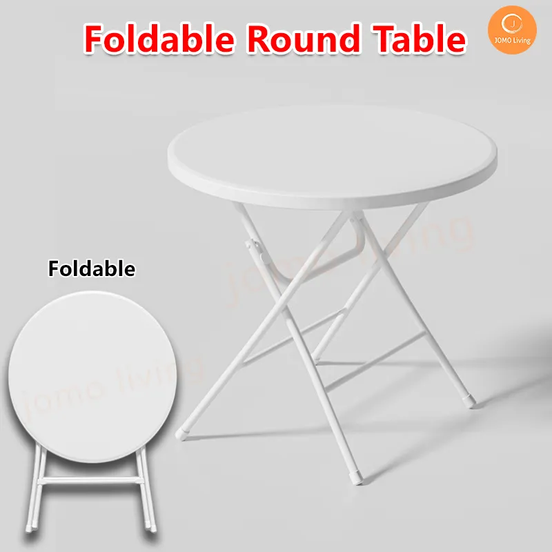 HDPE Foldable Round Table Folding Table Outdoor Indoor Portable Table Camping Picnic Table