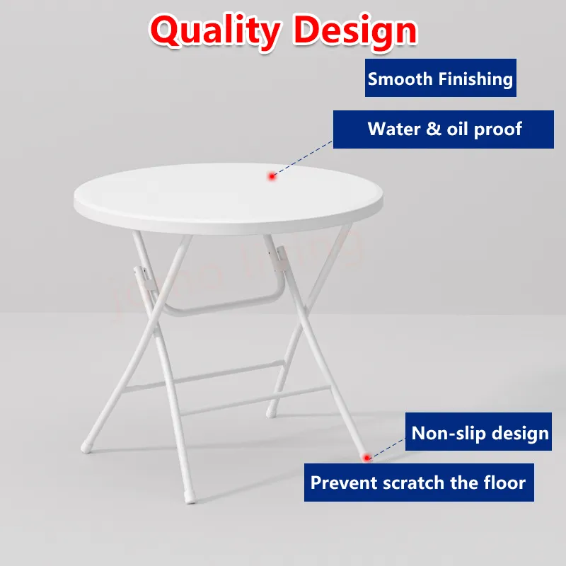 HDPE Foldable Round Table Folding Table Outdoor Indoor Portable Table Camping Picnic Table