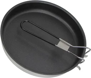 Healifty Reusable Non Stick Frying Pan Portable Camping Skillet for Outdoor Cooking Wear Resistant Egg Pan for Bbqs and Meal Sharing