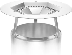Heat Deflector for Solo Stove Bonfire 19.5", 304 Stainless Steel Portable Heat Diffuser with Handle&Leg Accessory for Bonfire Fire Pit Captures/Redirects Warmth for Solo Stove Accessories