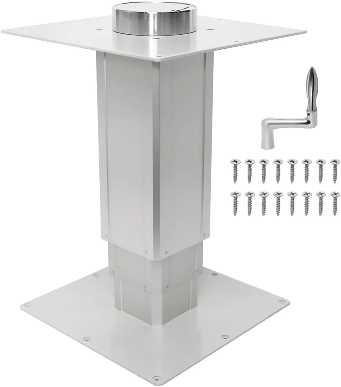 Heavy Duty RV Telescopic Table Pedestal, Adjustable Tatami RV Yacht Aluminum Alloy Table Legs Table Pedestal Base Only Camper Table Base Mount 11-31 Inch Height Range