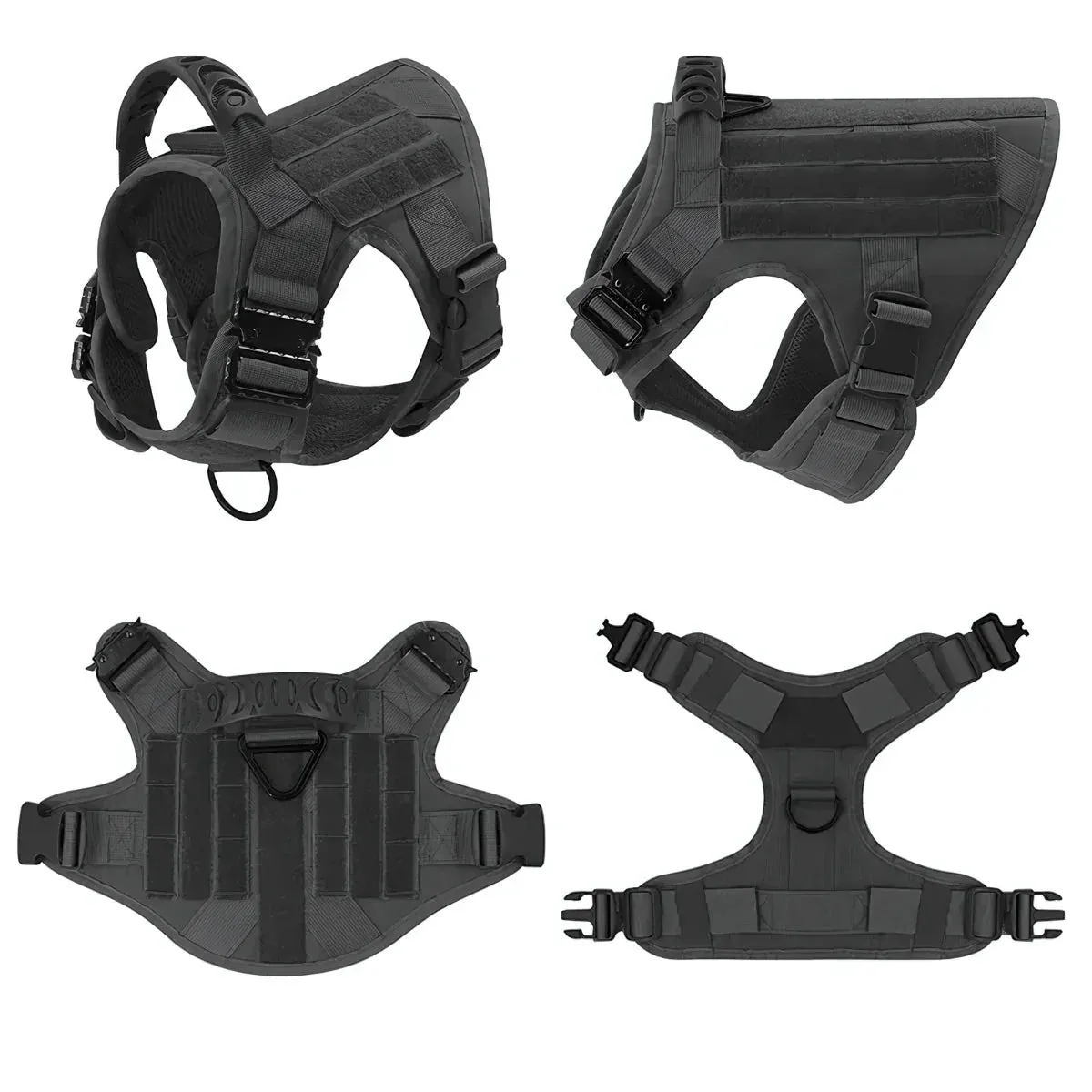 Heavy-Duty Tactical Dog Harness And Leash Set