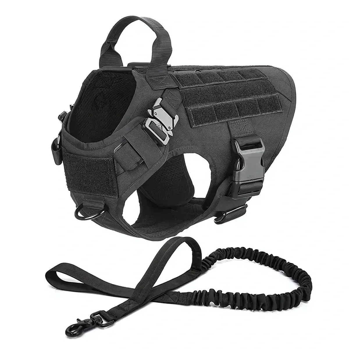 Heavy-Duty Tactical Dog Harness And Leash Set