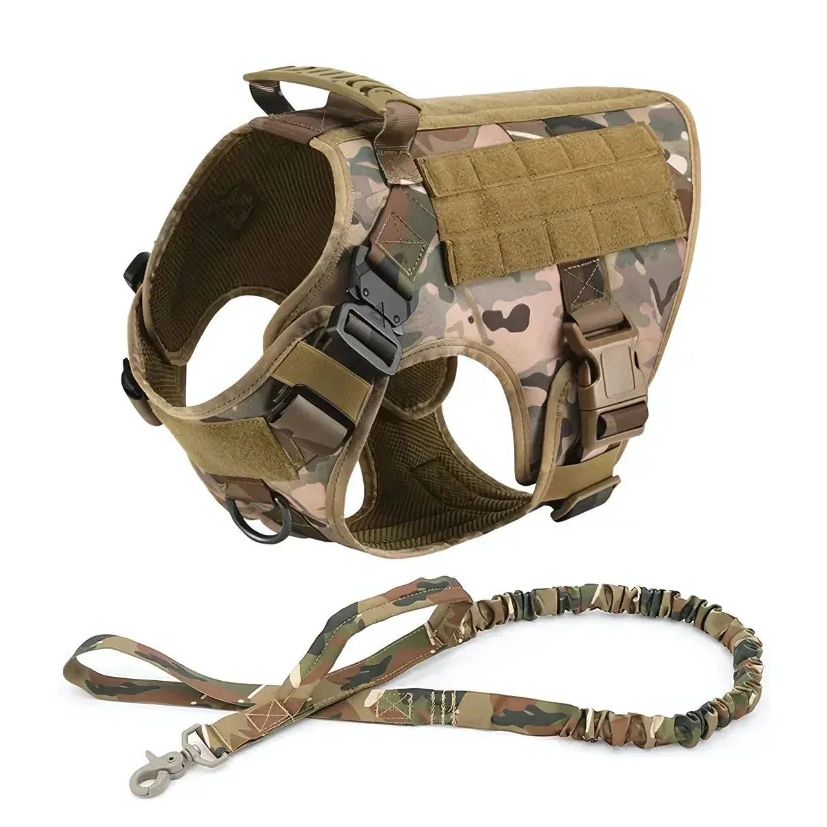 Heavy-Duty Tactical Dog Harness And Leash Set