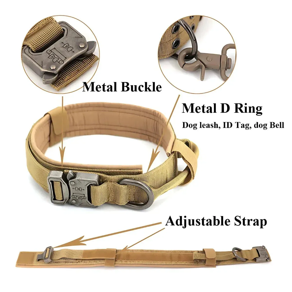 Heavy-Duty Tactical Dog Harness And Leash Set