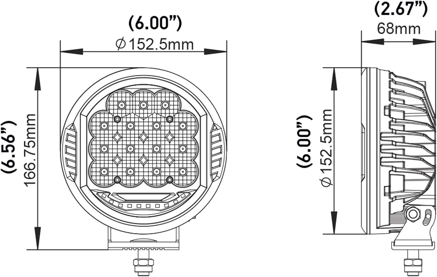 Hella ValueFit 500 LED Series - LED Driving Lamp Kit – Universal Off-Road Light for Pickup Trucks, ATV, SUV, 4x4, Jeep, Tractors / 358117171