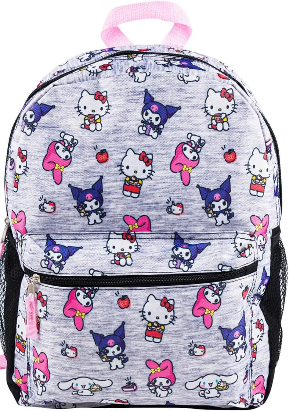 Hello Kitty My Melody, Kuromi, Allover Print Large 16 inches School Backpack