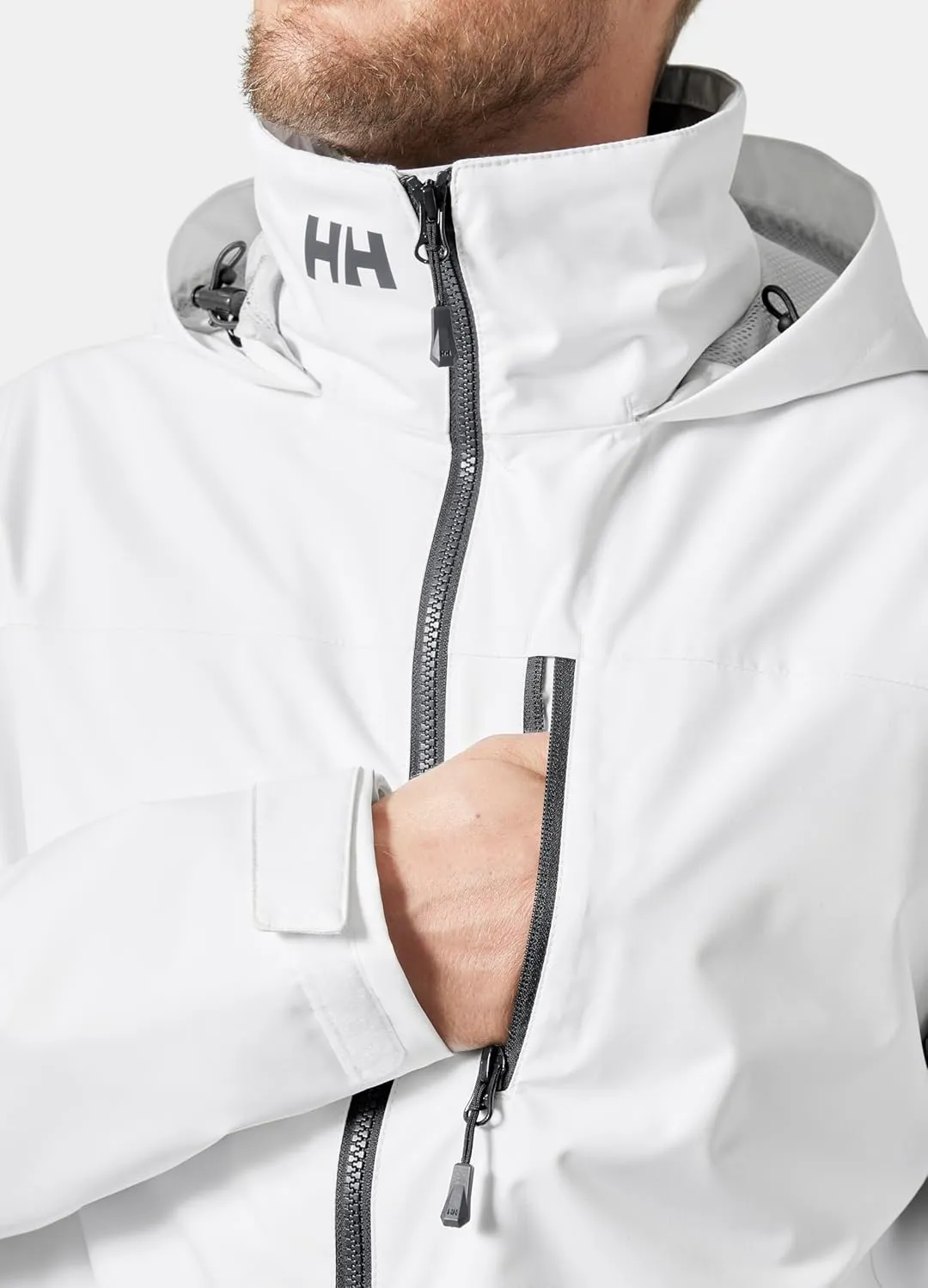 Helly-Hansen Crew Hooded Midlayer 2.0 Waterproof Jackets for Men with Insulated Windproof Sailing Fabric and Packable Hood