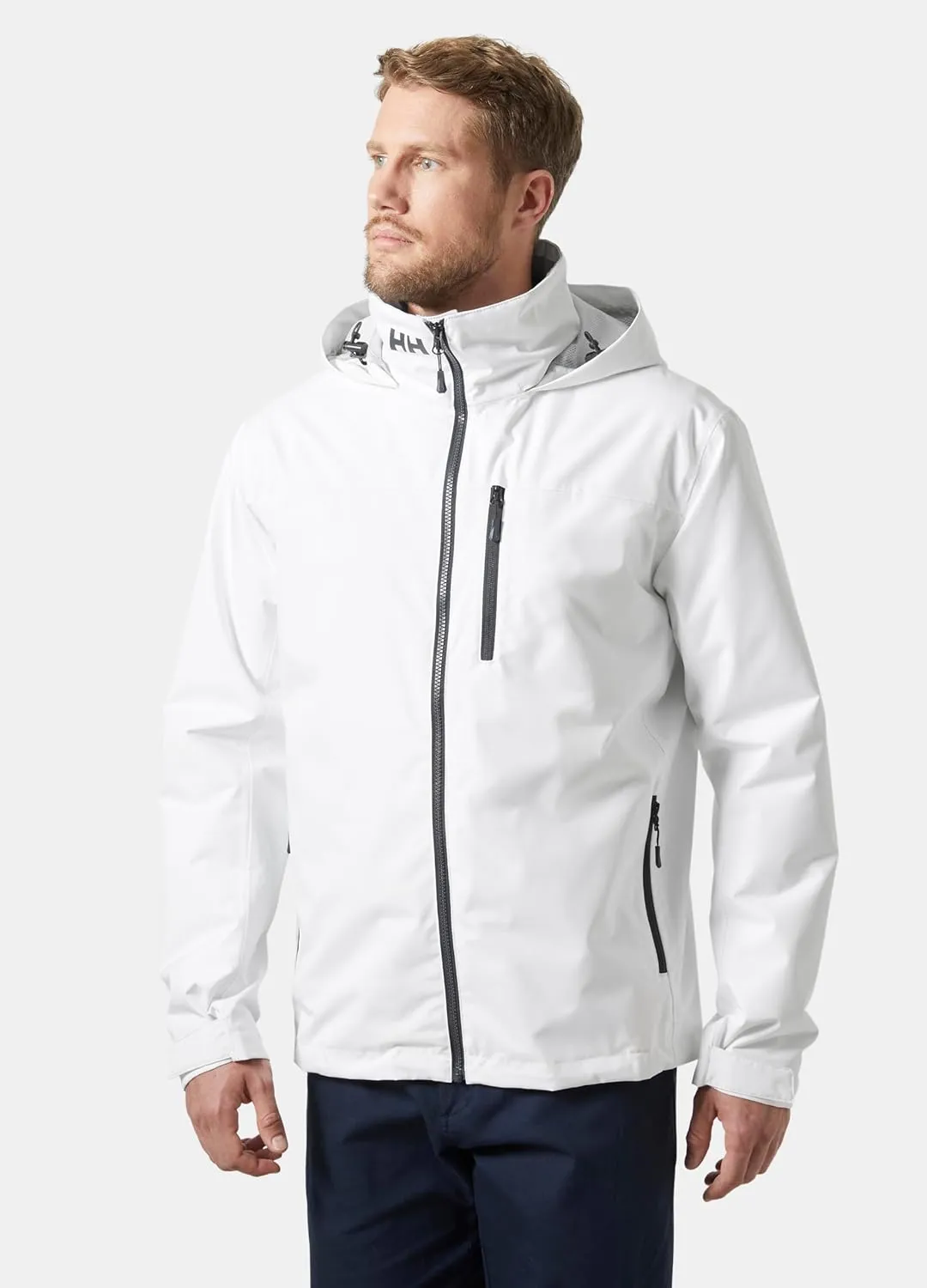 Helly-Hansen Crew Hooded Midlayer 2.0 Waterproof Jackets for Men with Insulated Windproof Sailing Fabric and Packable Hood