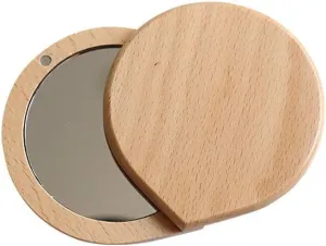 HIHELO Makeup Mirror Portable Small Mirror Hand-held Makeup Mirror Foldable Makeup Mirror Heart-Shaped Rotating Round Makeup Mirror Vanity Mirror with Lights