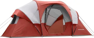 HIKERGARDEN 10 Person Camping Tent - Portable Easy Set Up Family Tent for Camp, Windproof Fabric Dome Tent Outdoor for Hiking, Backpacking, Traveling-14'x11'x74in(H)