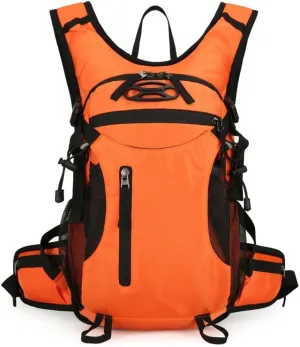 Hiking Backpack Outdoor Lightweight Waterproof Breathable Travel Daypack for Trekking Cycling Climbing and Sports Adventures (Orange)
