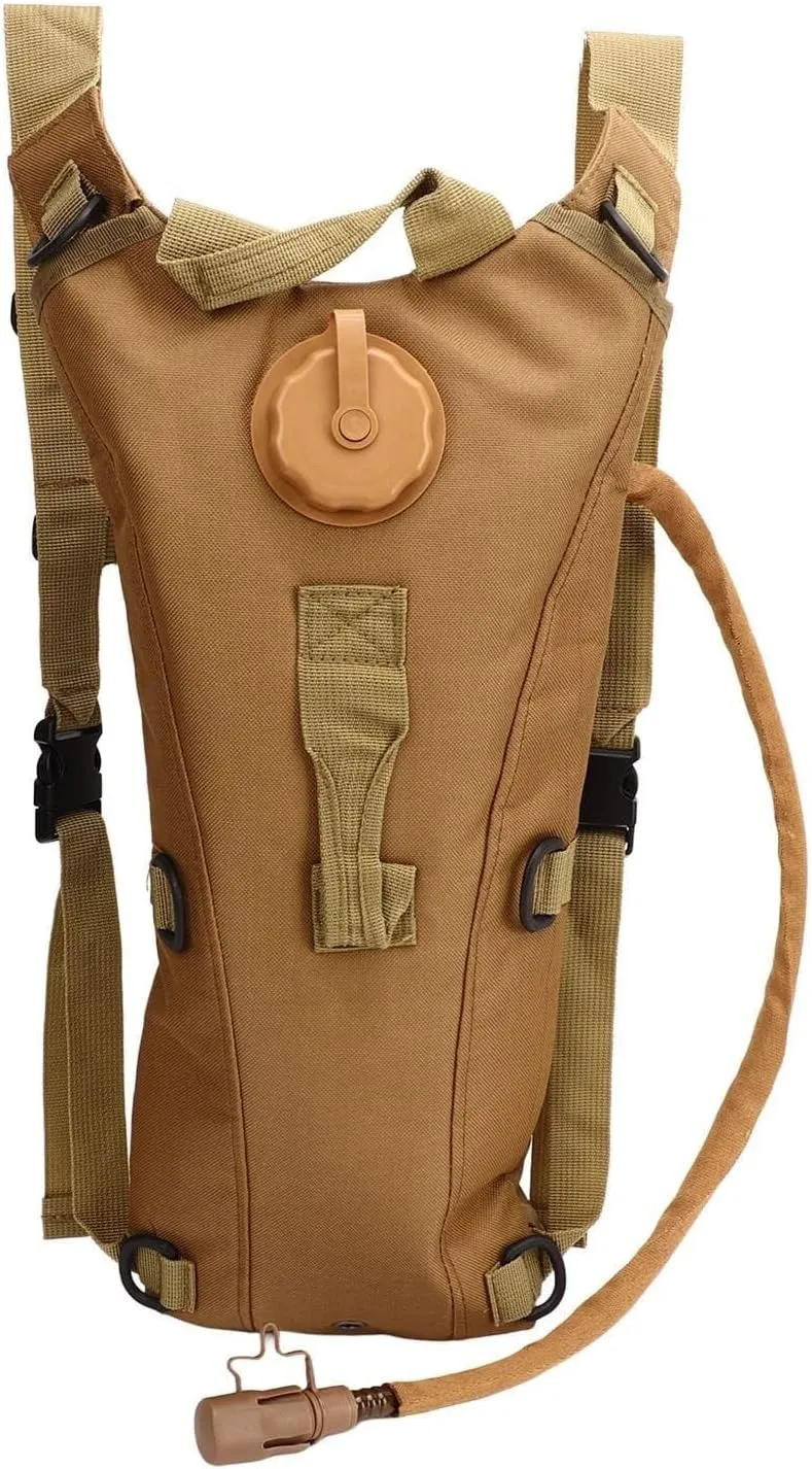 Hiking Water Backpack with 3L Bladder, Waterproof Hydration Reservoir Bag for Running, Cycling, Hiking, Climbing & Camping (Khaki)