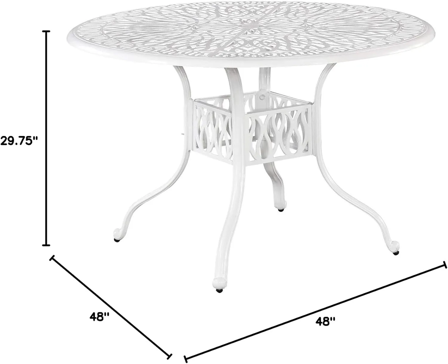 Homestyles Capri Outdoor Dining Table, Capri, Off White