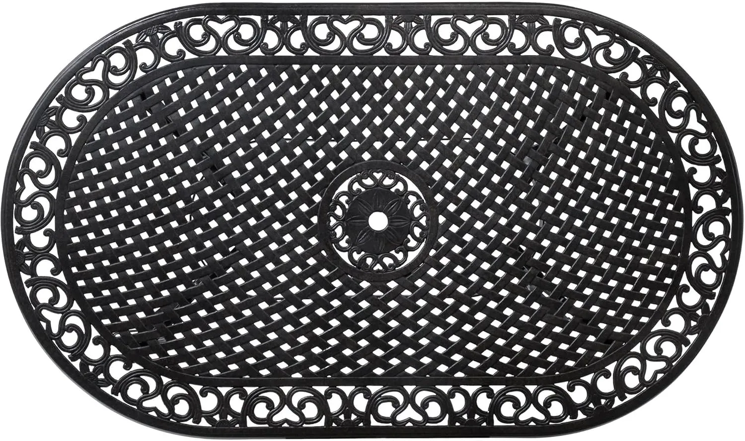 Homestyles Sanibel Black Outdoor Dining Table, Black, 72" Table, Sanibel