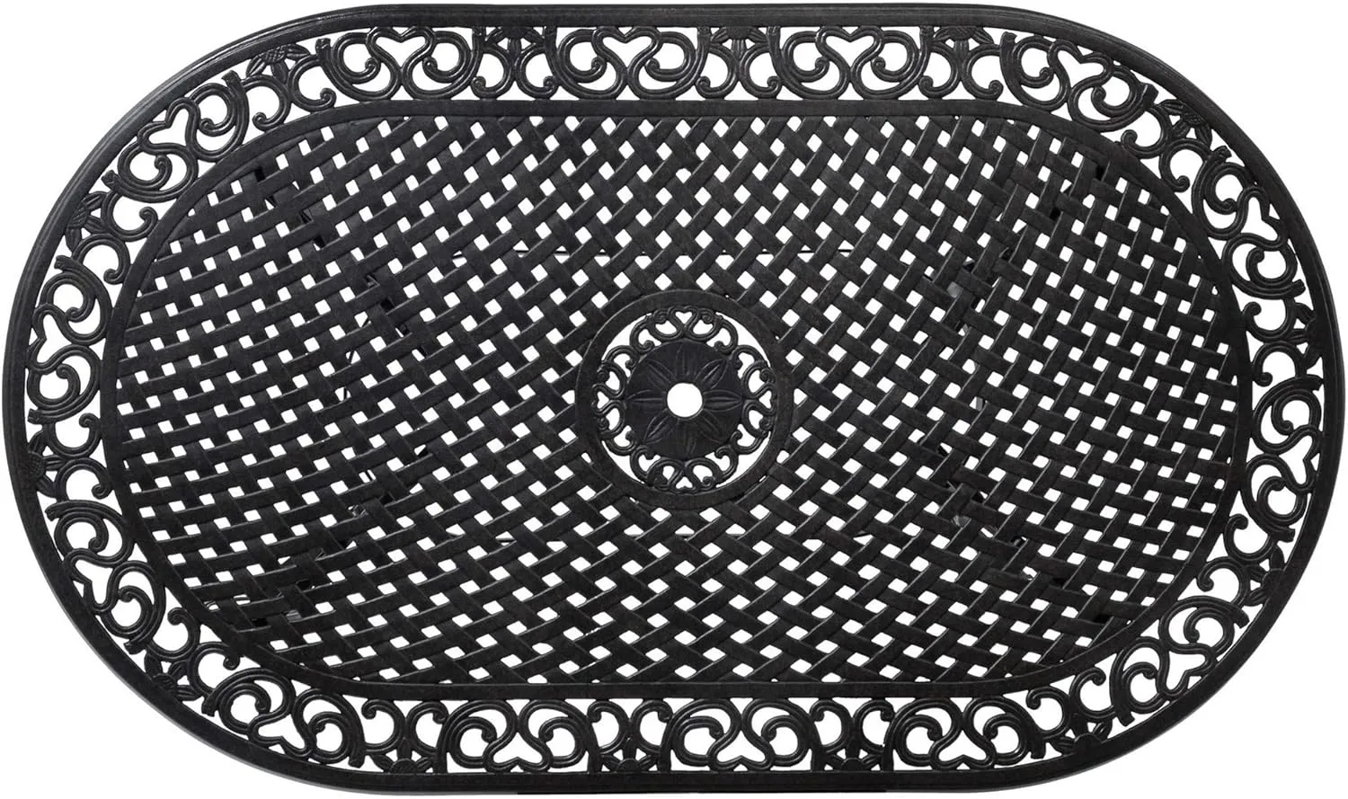 Homestyles Sanibel Black Outdoor Dining Table, Black, 72" Table, Sanibel