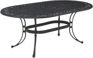 Homestyles Sanibel Black Outdoor Dining Table, Black, 72" Table, Sanibel