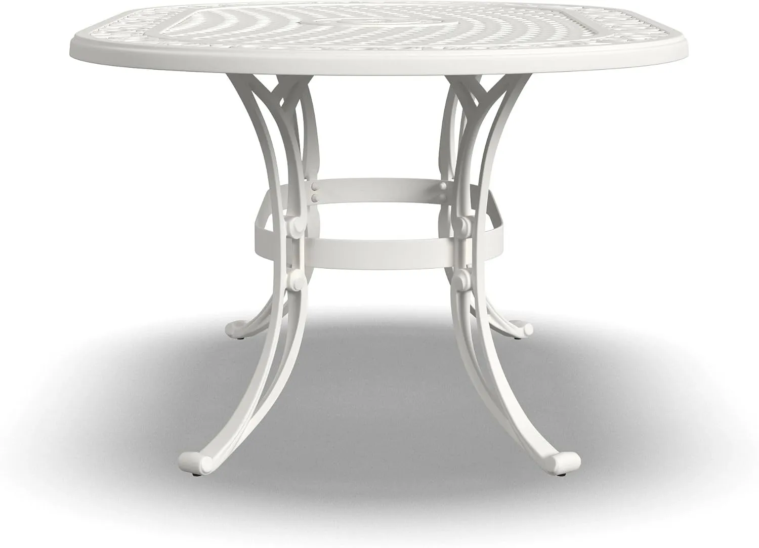 Homestyles Sanibel Black Outdoor Dining Table, Off White, 72" Table, Sanibel
