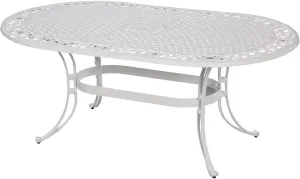 Homestyles Sanibel Black Outdoor Dining Table, Off White, 72" Table, Sanibel