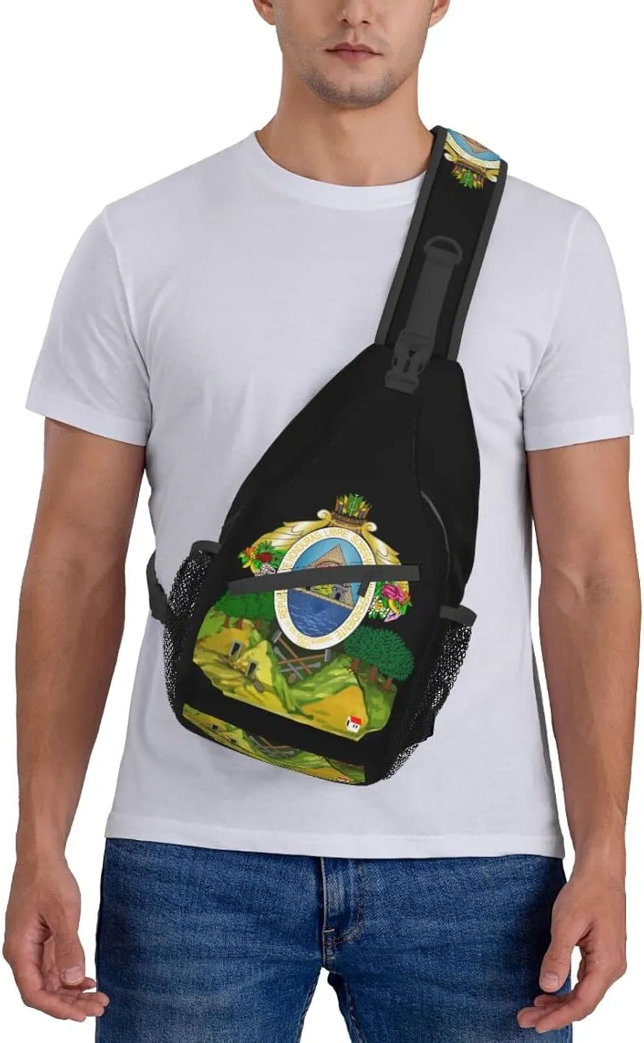 Honduras Flag Outdoor Cross-body Shoulder Bag, Unisex Backpack For Women Men Young Hiking Travel