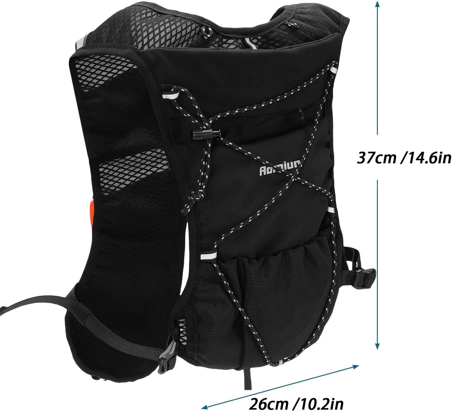 Hydration Backpack Running Vest, Hydration Pack Lightweight Reflective Water Backpack Climbing Pack Breathable Daypack for Women & Men Trail Running Marathon Race Hiking (5L)
