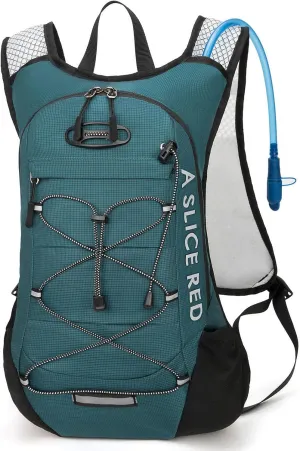 Hydration Backpack, Running Water Backpack with 2L Bladder, Hydro Water Daypack for Men Women Cycling Hiking Rave