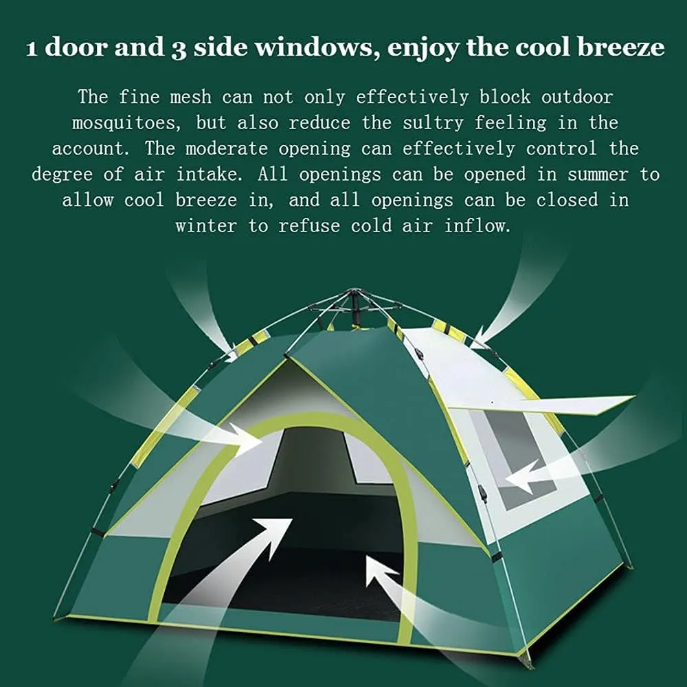 Hydraulic Awning of Tents for Camping Waterproof Automatic Awning for 3-4 People Easy to Set up and Pack