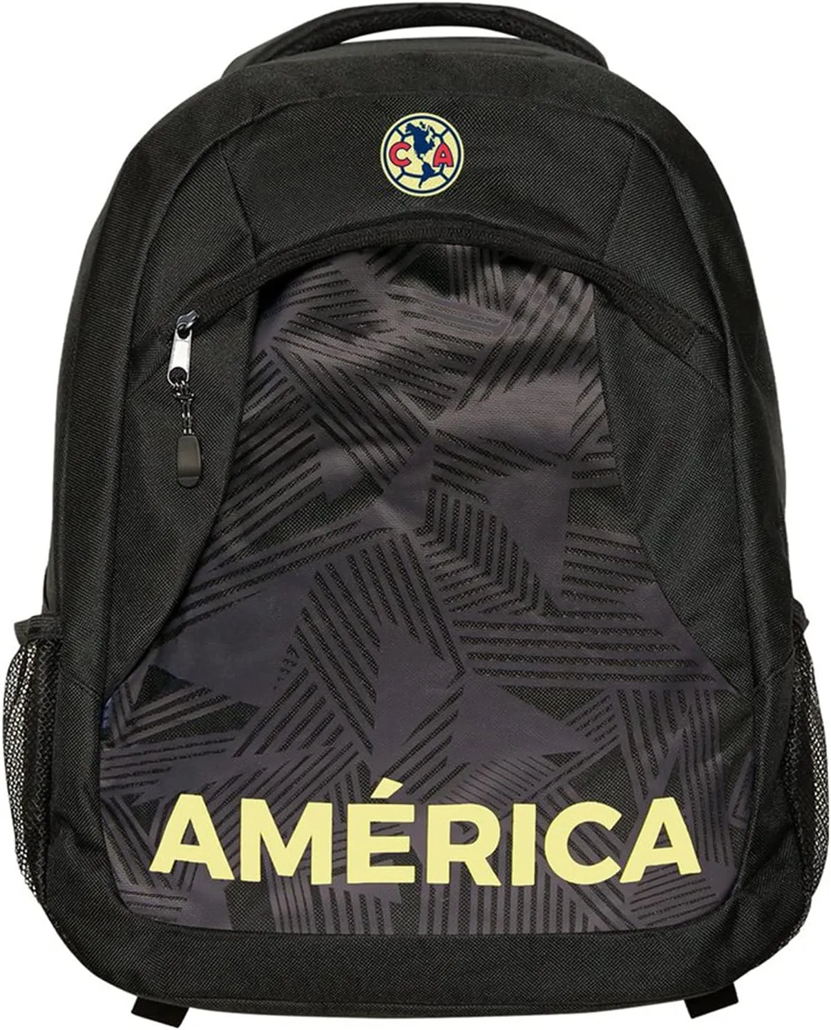 Icon Sports Fan Shop World Soccer Club Team Logo Officially Licensed Premium Backpack (CLUB AMERICA BLACK, ONE SIZE)