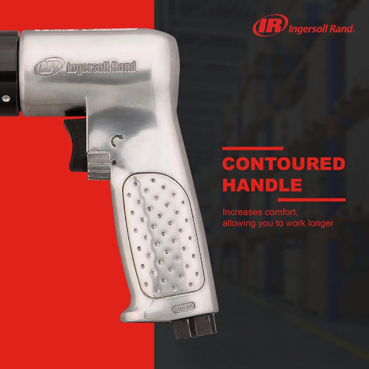 Ingersoll Rand 7803RA 1/2” Reversible Pneumatic Air Drill, Heavy Duty, 400 RPM, Variable Speed Throttle, 5HP Motor, Quick Reverse Lever