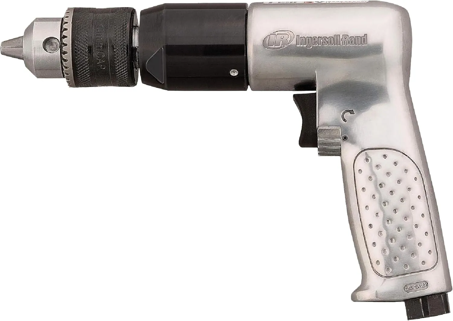 Ingersoll Rand 7803RA 1/2” Reversible Pneumatic Air Drill, Heavy Duty, 400 RPM, Variable Speed Throttle, 5HP Motor, Quick Reverse Lever