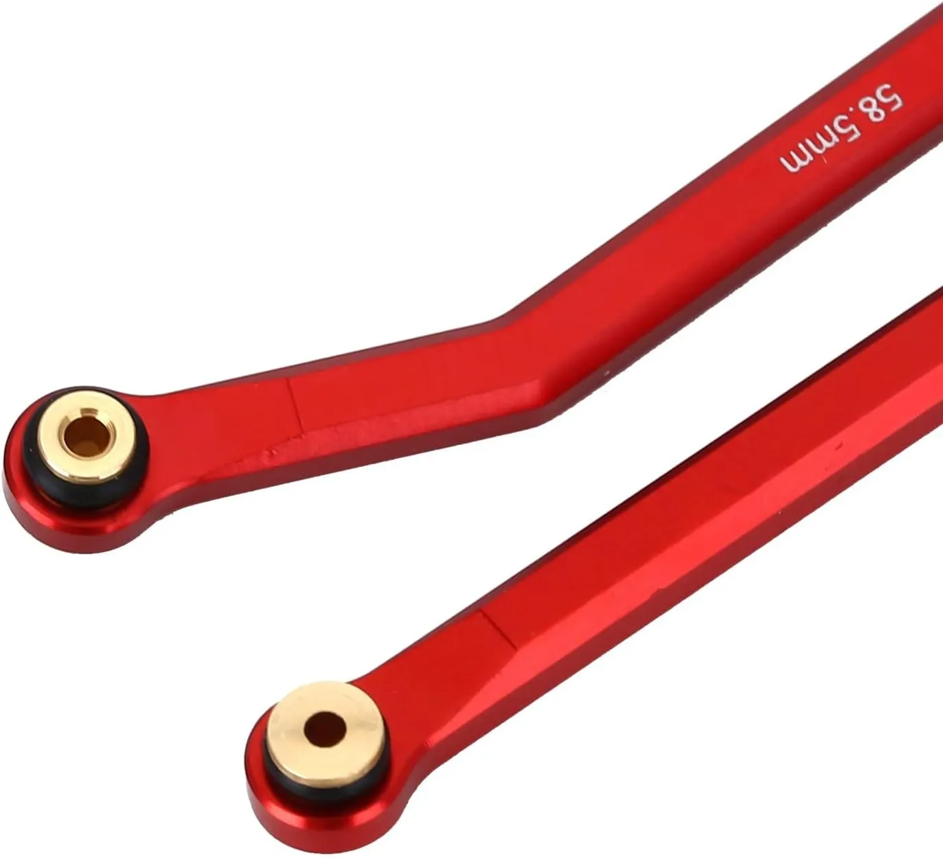 INJORA High Clearance Chassis Links Set for SCX24 C10 JLU Bronco Base Camp Axial 1/24 RC Crawler Car（Red）