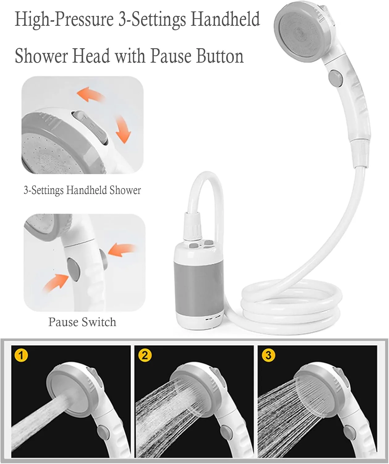 Iron Hammer Camp Shower Portable Shower Camping Shower Outdoor Camp Shower Head for Camping