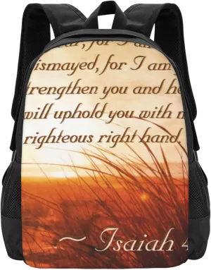 Isaiah 41 10 Bible Verse Do Not Fear I Am With You Lightweight Packable Backpack Travel Casual Hiking Daypack Foldable Backpack For Men Women