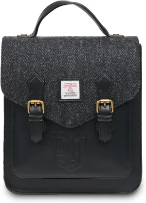 Islander HarrisTweed The Calton Backpack, Black Herringbone