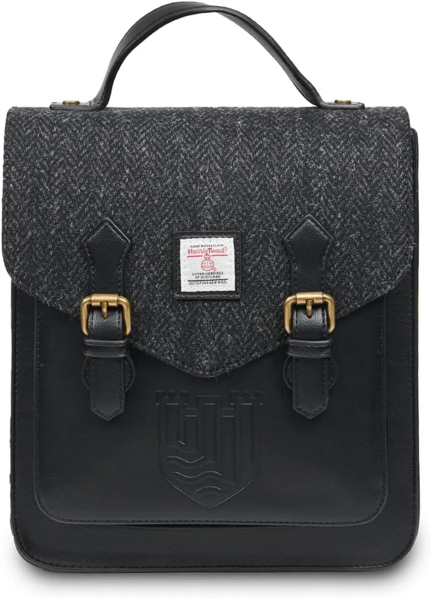 Islander HarrisTweed The Calton Backpack, Black Herringbone