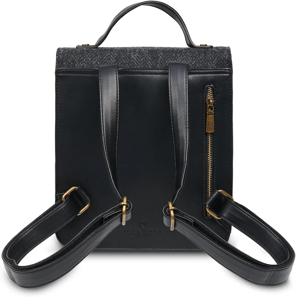 Islander HarrisTweed The Calton Backpack, Black Herringbone