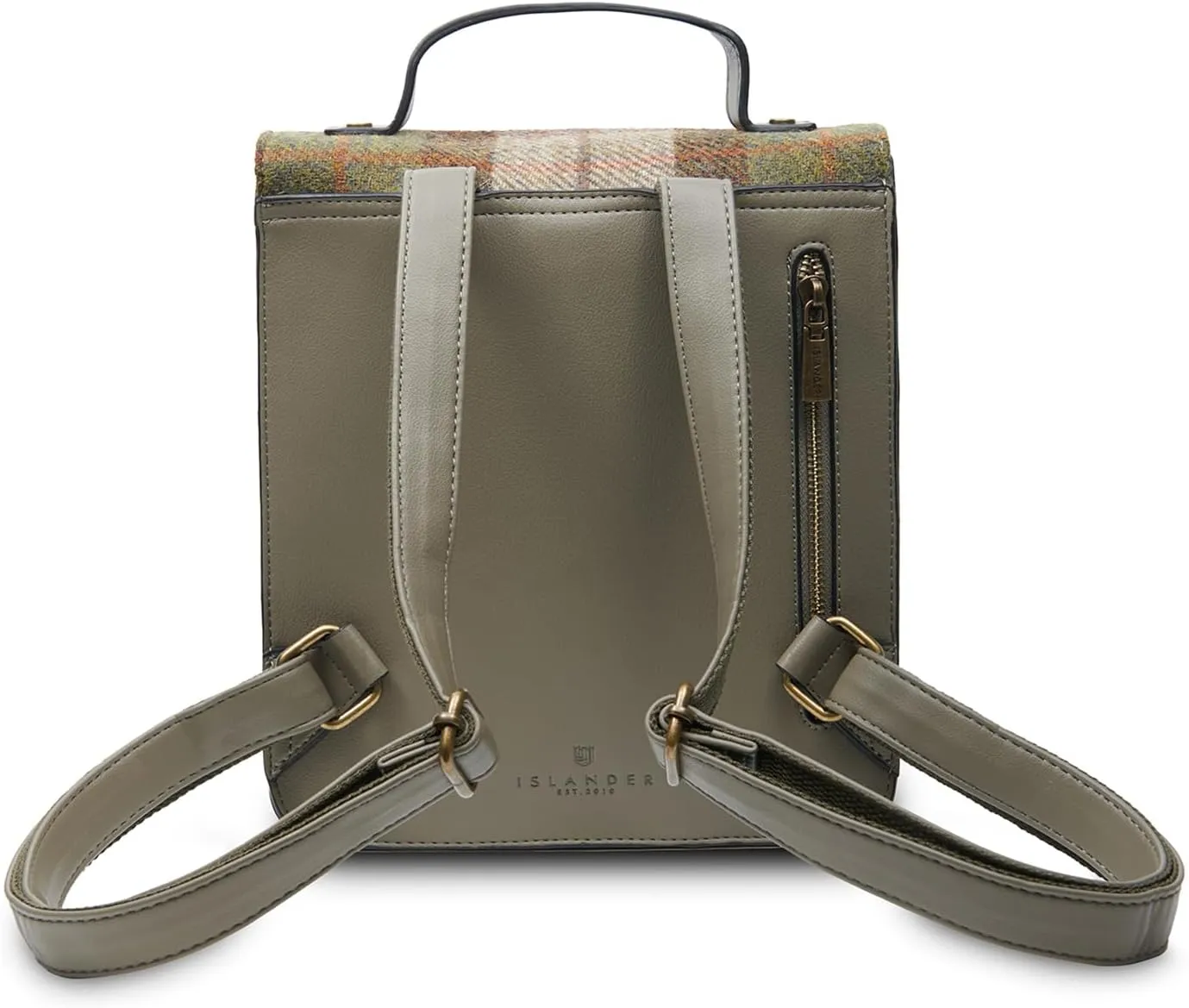 Islander HarrisTweed The Calton Backpack, Chestnut Tartan