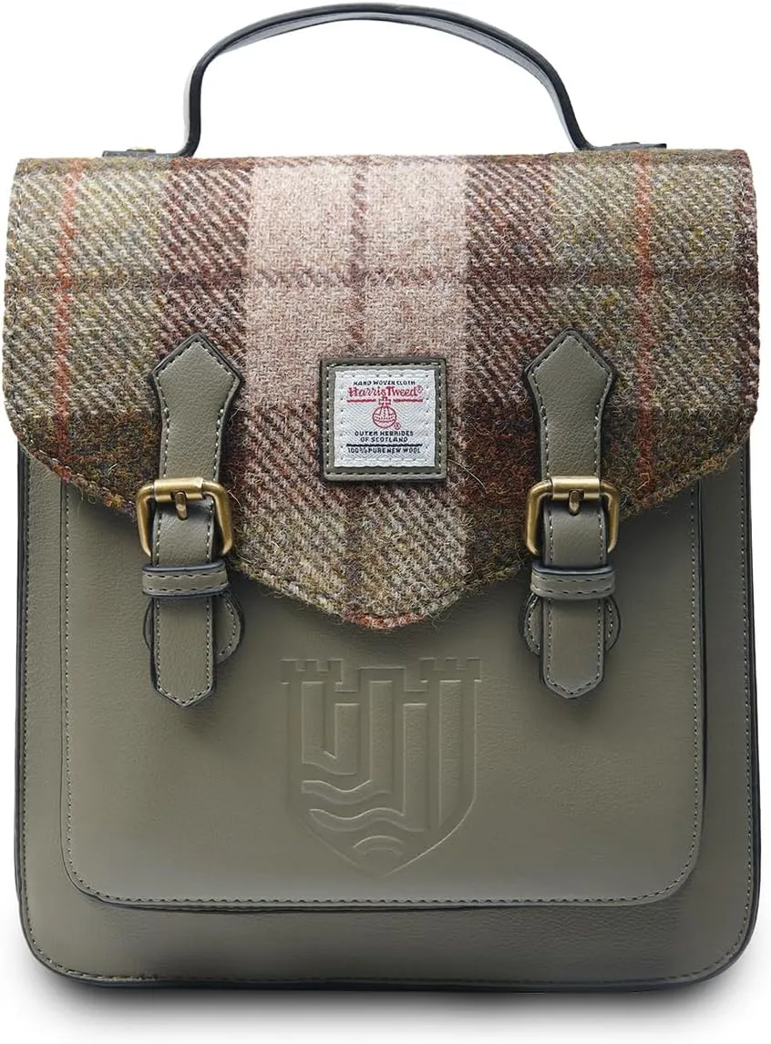Islander HarrisTweed The Calton Backpack, Chestnut Tartan