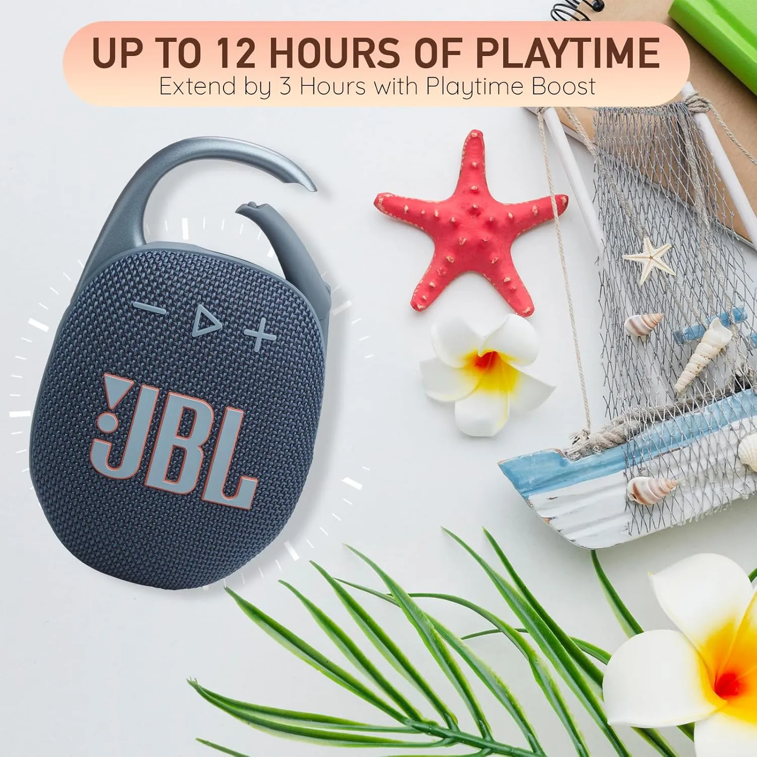 JBL Clip 5 Portable Bluetooth Speaker, IP67 Waterproof & Dustproof, Long-Lasting Battery - Red - Boom h's Comprehensive Ultimate Performance Cloth Solution for Your On-The-Go Sound Experience