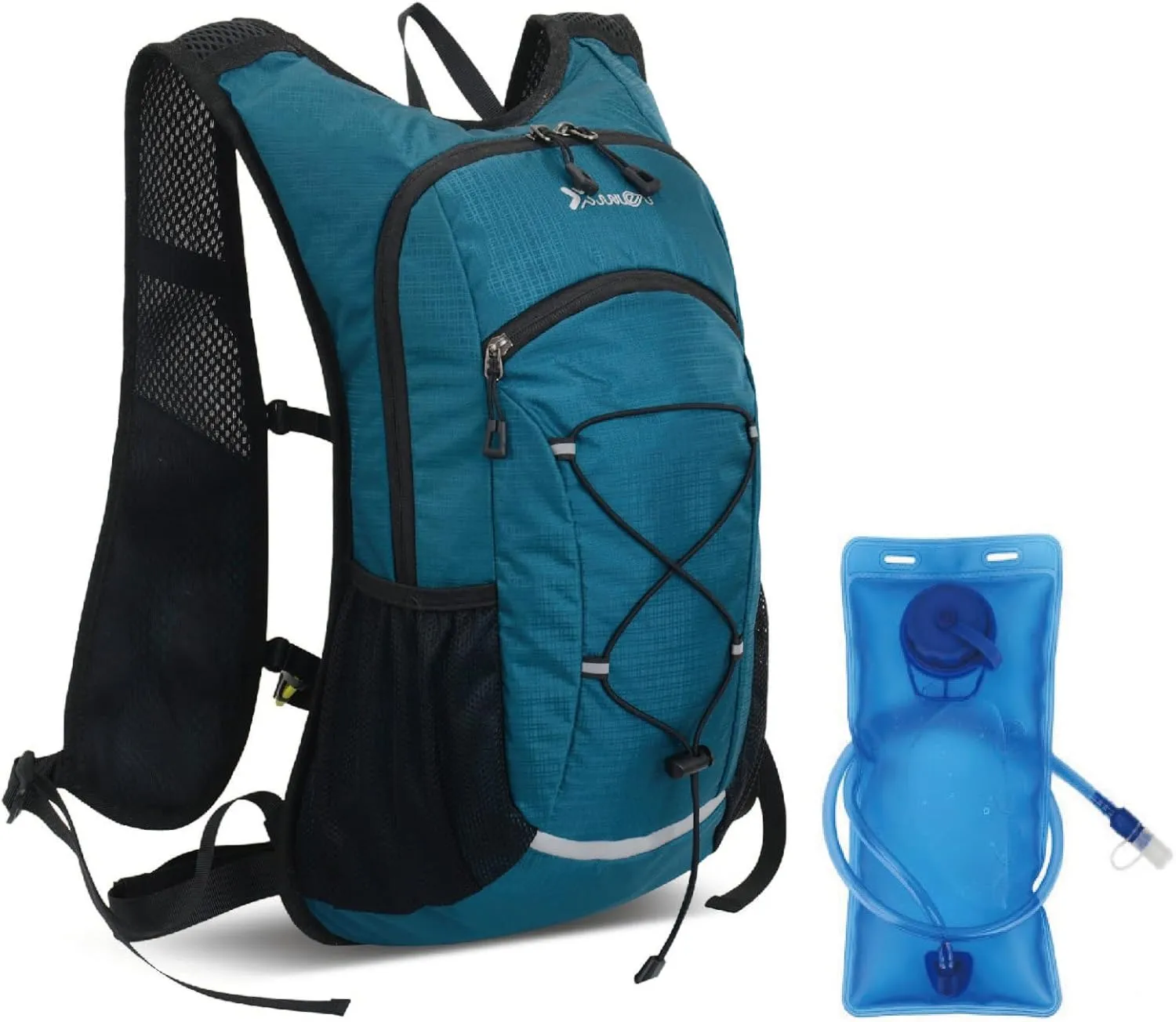 JEELAD Hydration Backpack 18L Hiking Backpack with 2L Water Bladder for Hiking Trail Running Cycling Marathon (C-Blue(18L)-with 2L EVA Water Bladder, One Size)