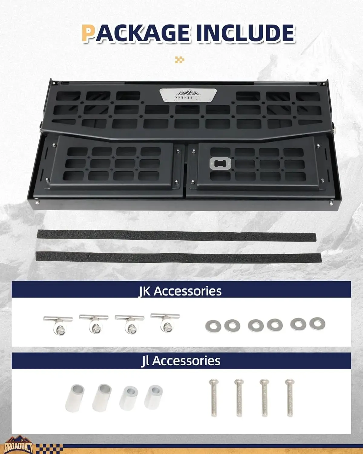 Jeep Tailgate Table for Jeep Wrangler JK JKU JL JLU 2007-2025 2/4 Door