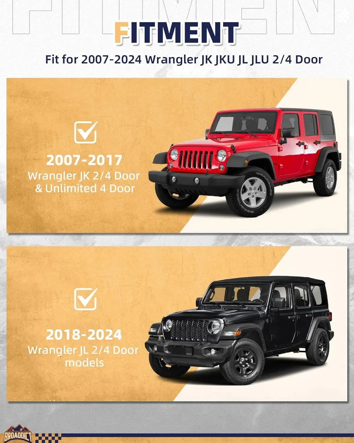 Jeep Tailgate Table for Jeep Wrangler JK JKU JL JLU 2007-2025 2/4 Door