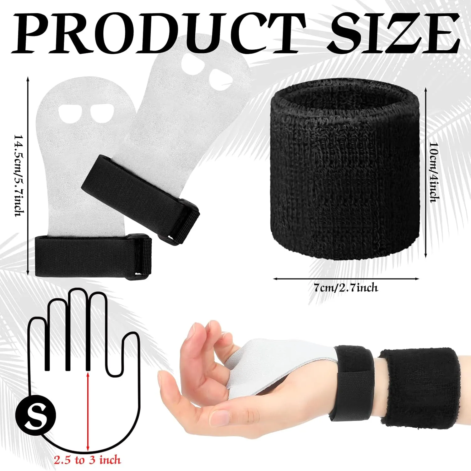 Jenaai 9 Pcs Gymnastics Hand Grips Gloves Wristbands with Drawstring Backpack for Girls Youth Kids Gymnastics Bar Palm Protection Bar Grips Sports Wrist Support Cinch Bags