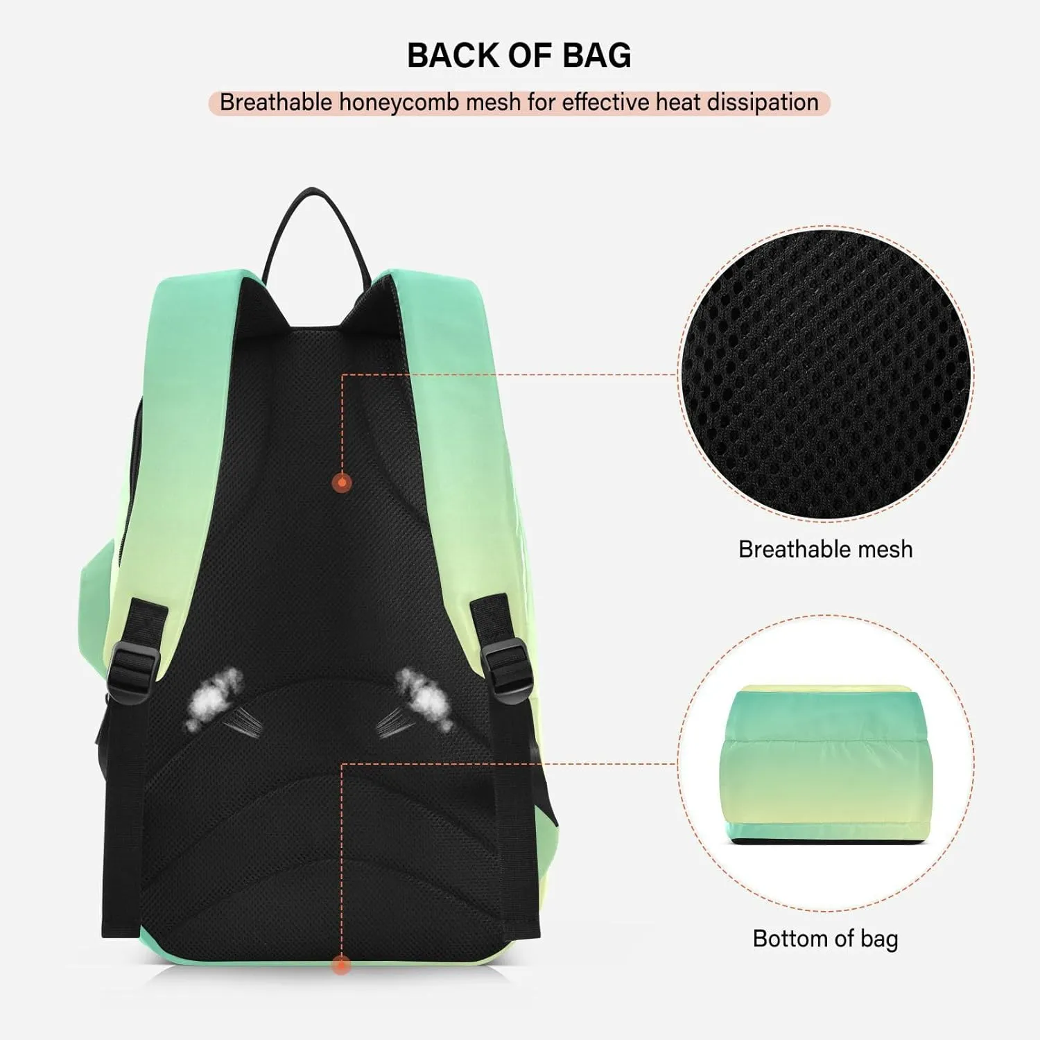 Joko Ivery Gradient Tennis Bag Backpack Tennis Bags Pickleball Bag Fits Badminton Paddles Backpack Tennis Racket Bag