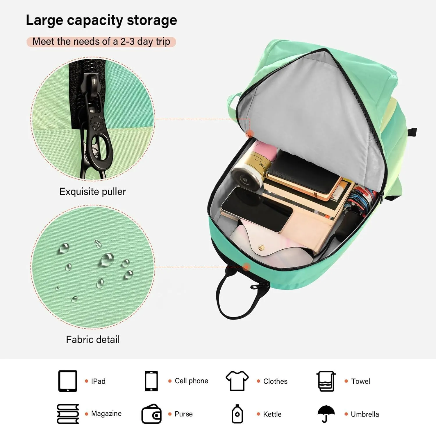 Joko Ivery Gradient Tennis Bag Backpack Tennis Bags Pickleball Bag Fits Badminton Paddles Backpack Tennis Racket Bag