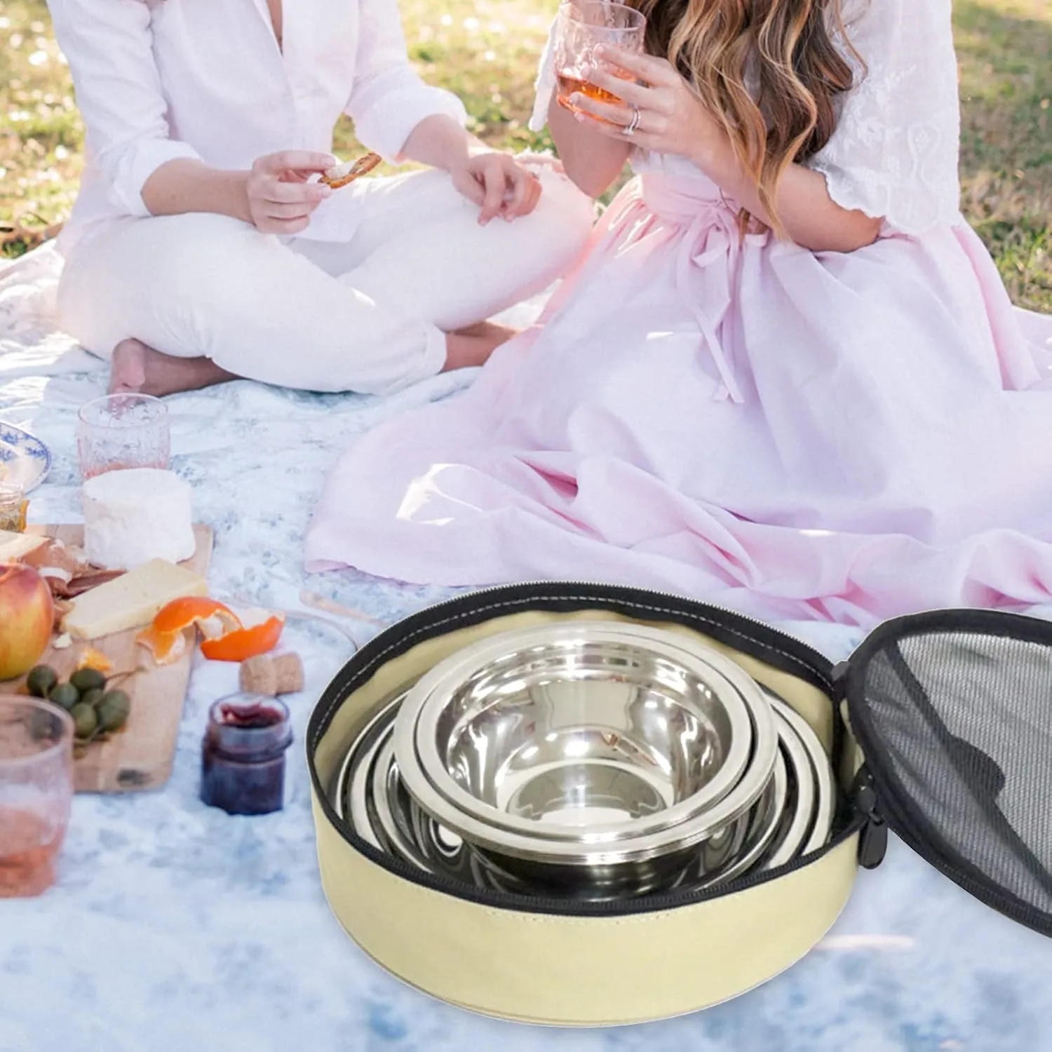 JSEIAJB Camping Tableware Bag Organizer Outdoor Hiking Picnic Plates Dishes Bowls Pots Bag Picnic Bag Premium Camp Cooking Supplies