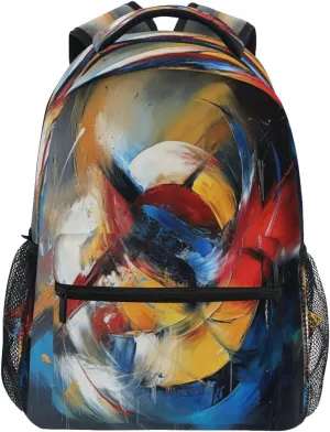 JSTEL Kid Graffiti Art Backpack,Elementary School Backpack Graffiti Art Kid Bookbag for Boy Girl Ages 5 to 13,03